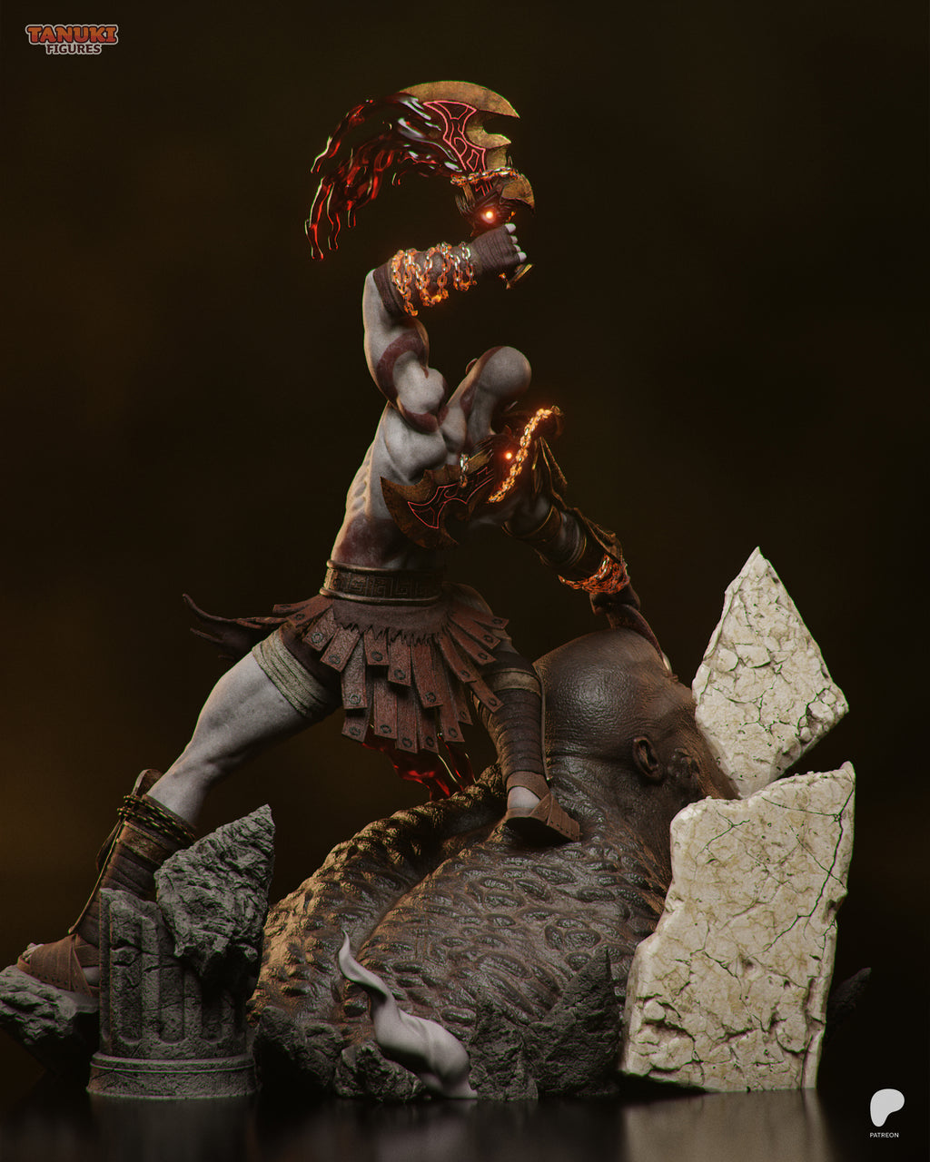 Ragebound Axe Slayer | 1/7 Unpainted Resin Kit Model