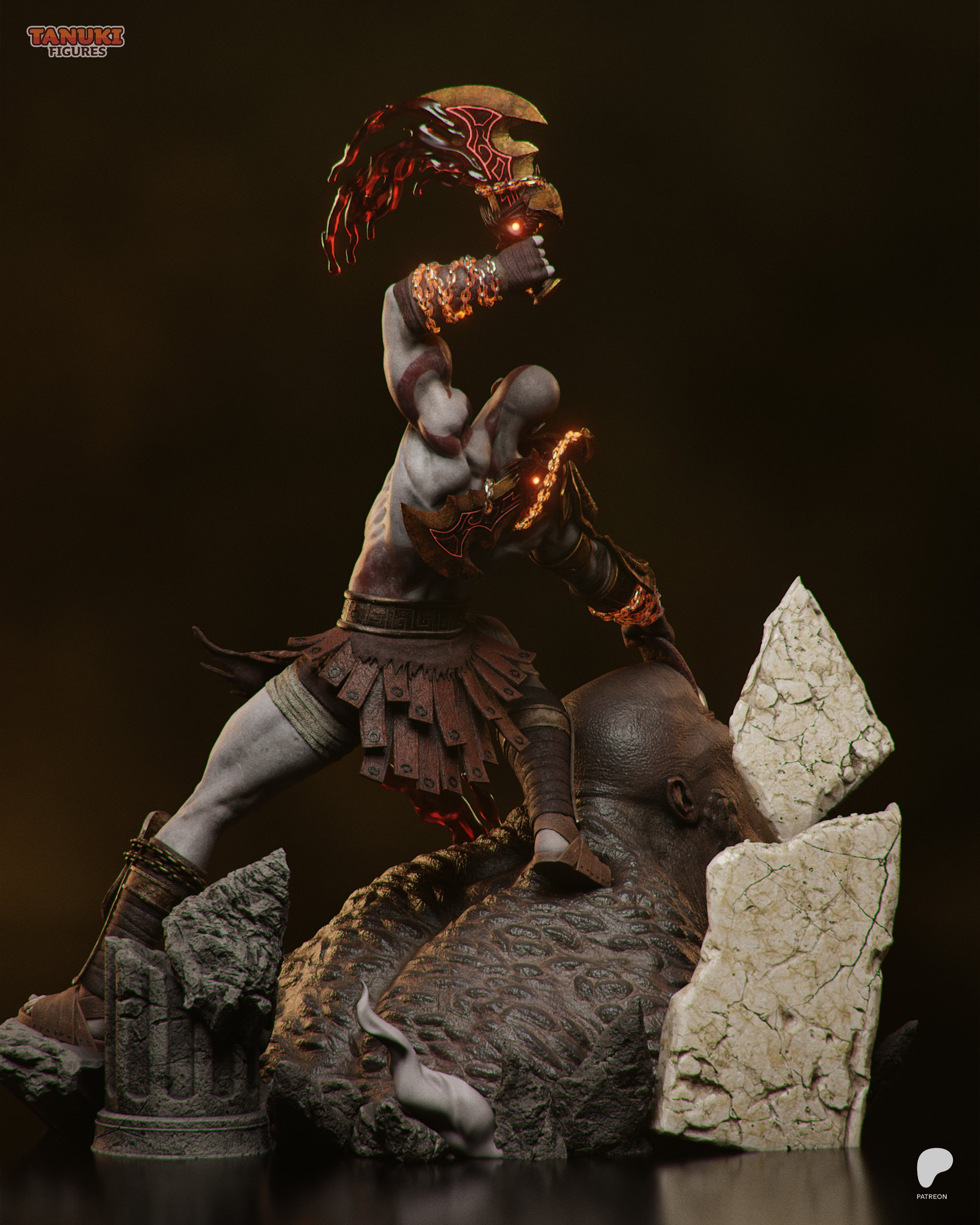 Ragebound Axe Slayer | 1/7 Unpainted Resin Kit Model