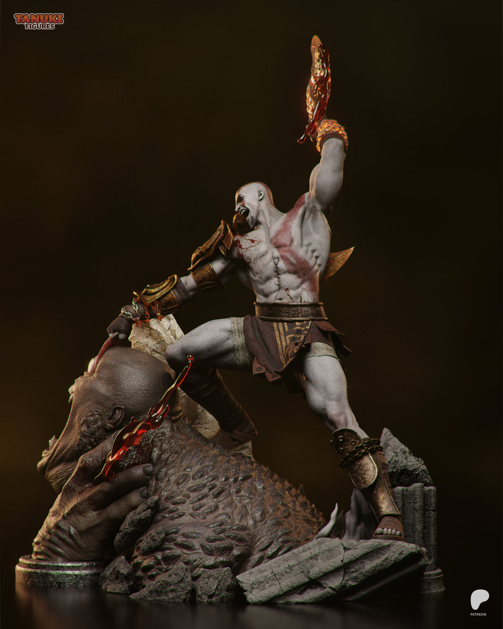 Ragebound Axe Slayer | 1/7 Unpainted Resin Kit Model