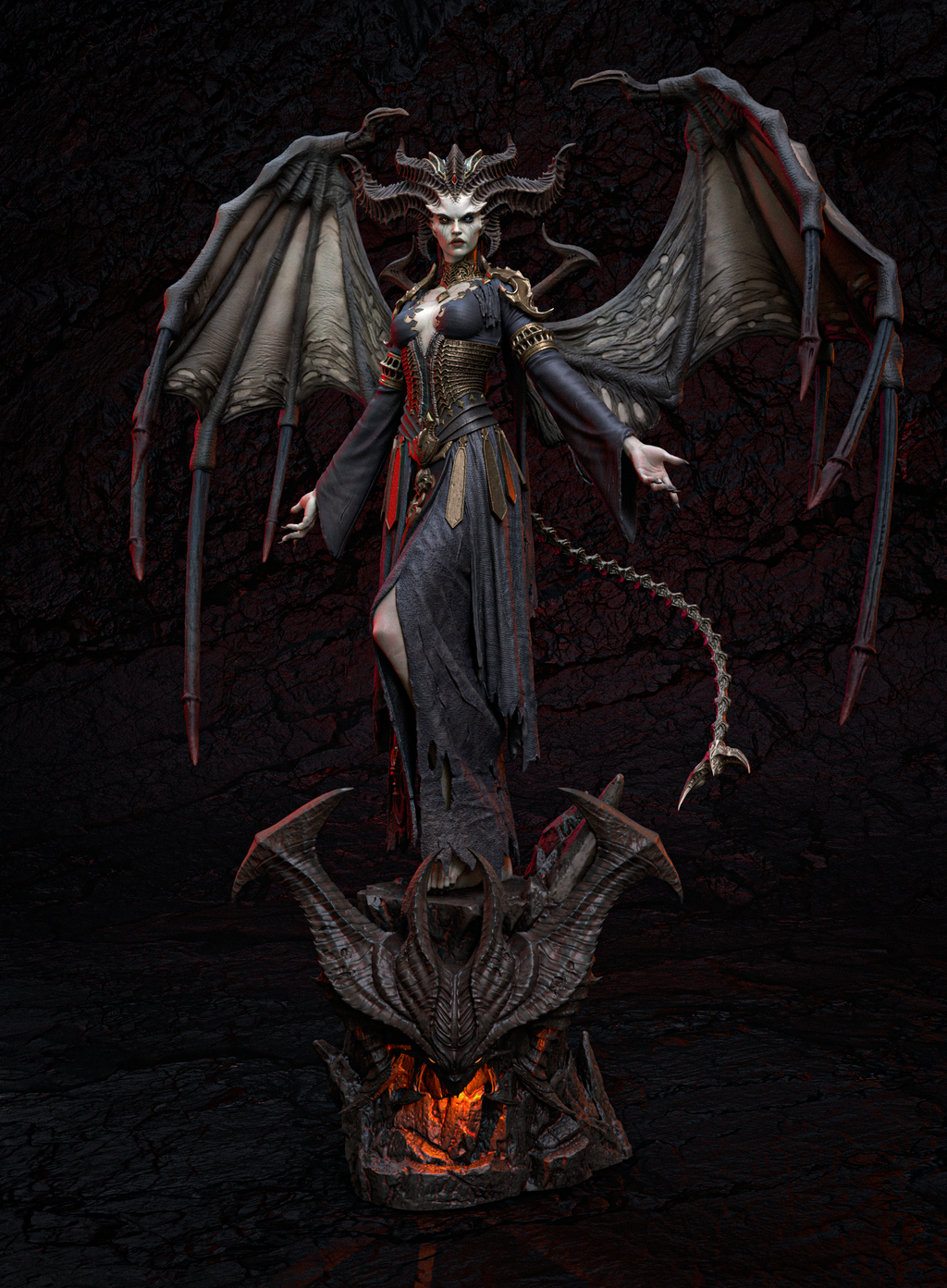 Infernal Horned Sovereign | 1/6 Unpainted Resin Kit Model