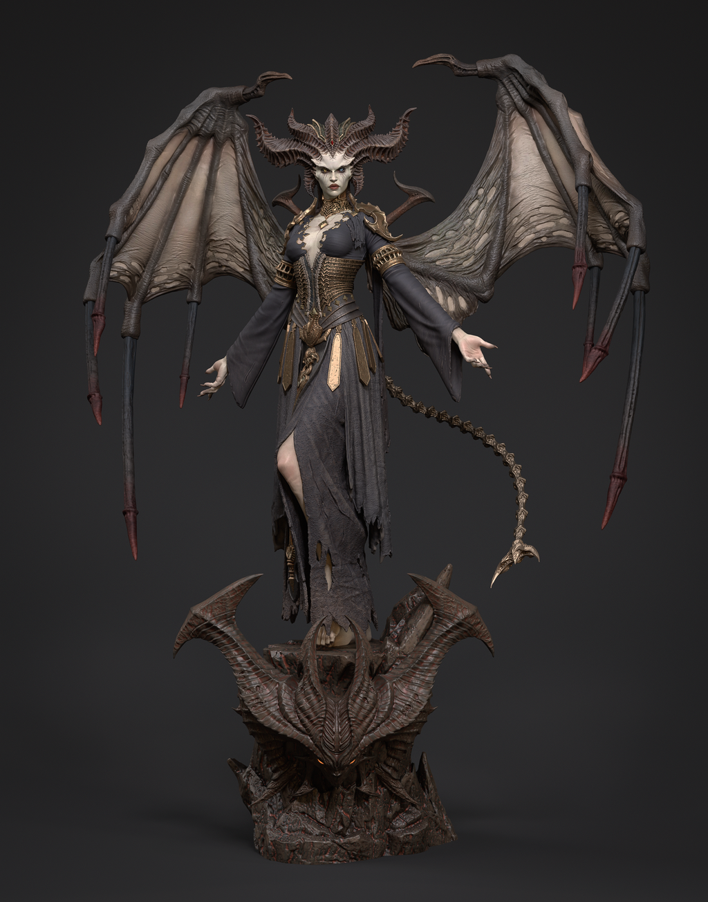 Infernal Horned Sovereign | 1/6 Unpainted Resin Kit Model