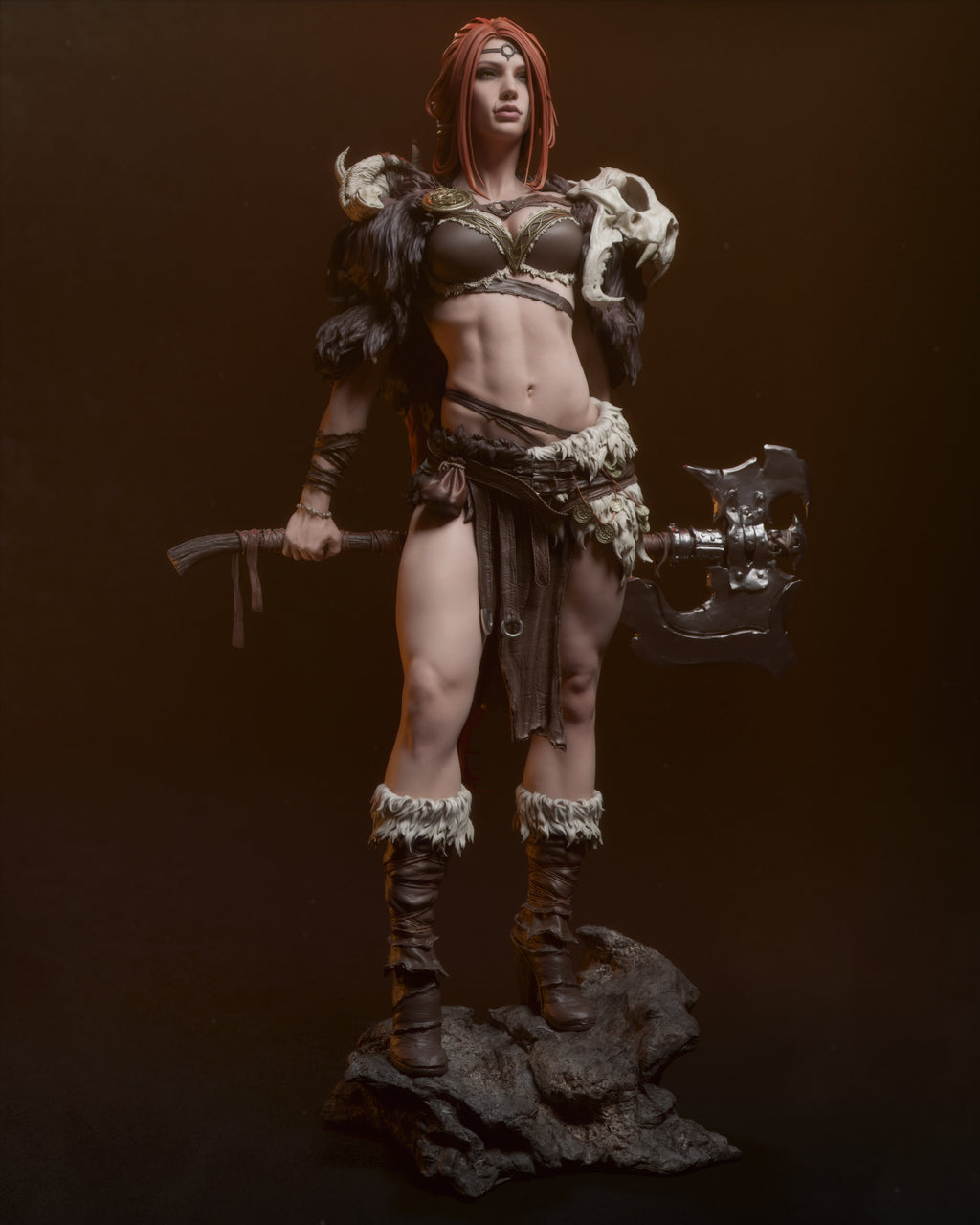 Crimson Savage Warden | 1/6 Unpainted Resin Kit Model