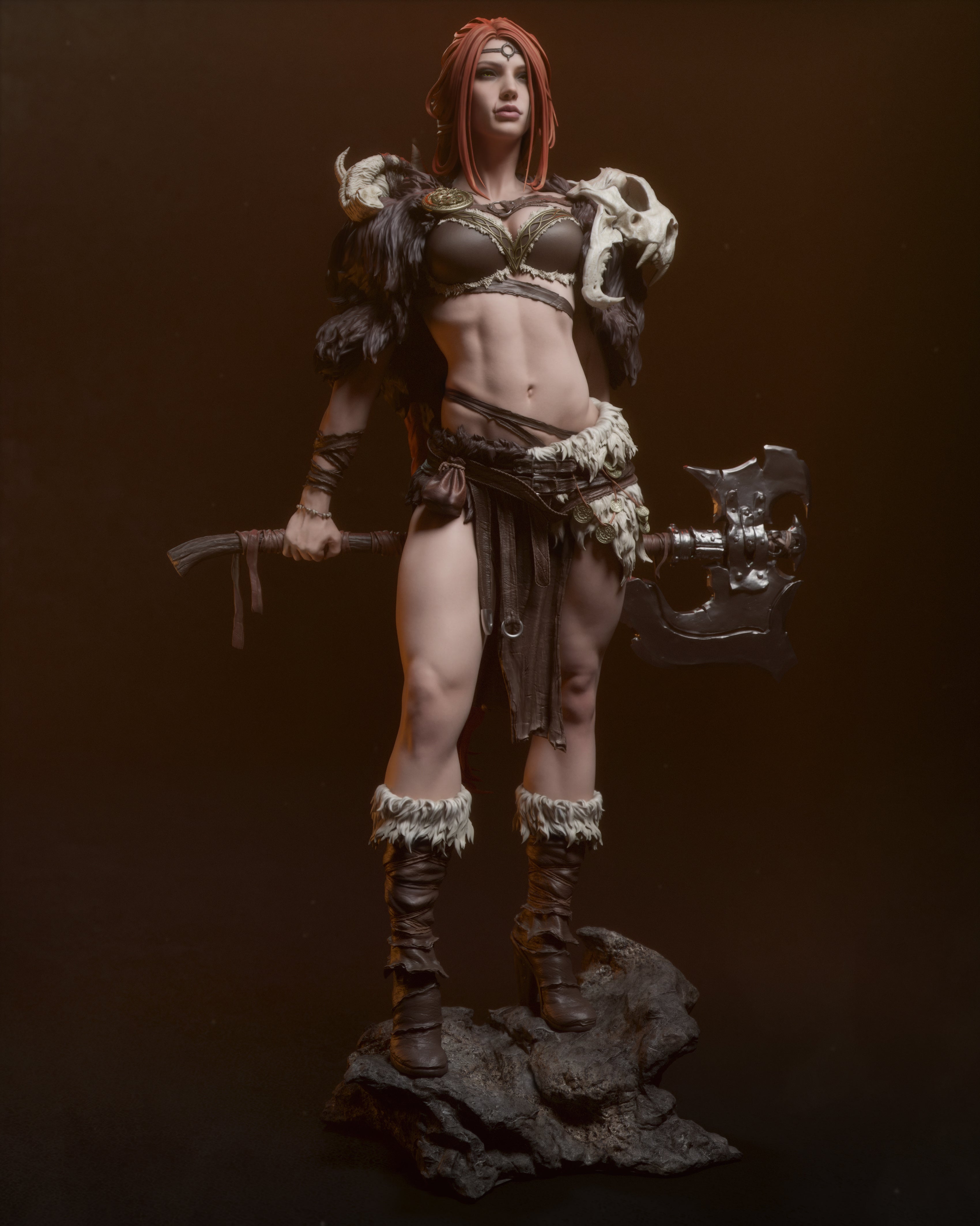 Crimson Savage Warden | 1/6 Unpainted Resin Kit Model