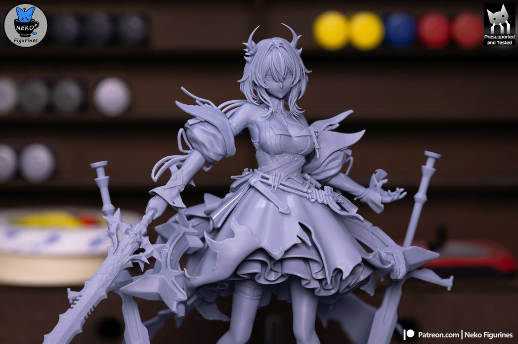Crimson Inferno Slayer | 1/7 Unpainted Resin Kit Model