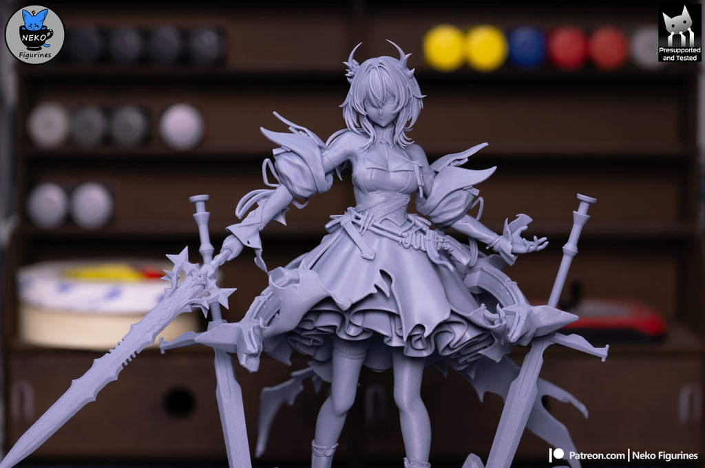 Crimson Inferno Slayer | 1/7 Unpainted Resin Kit Model