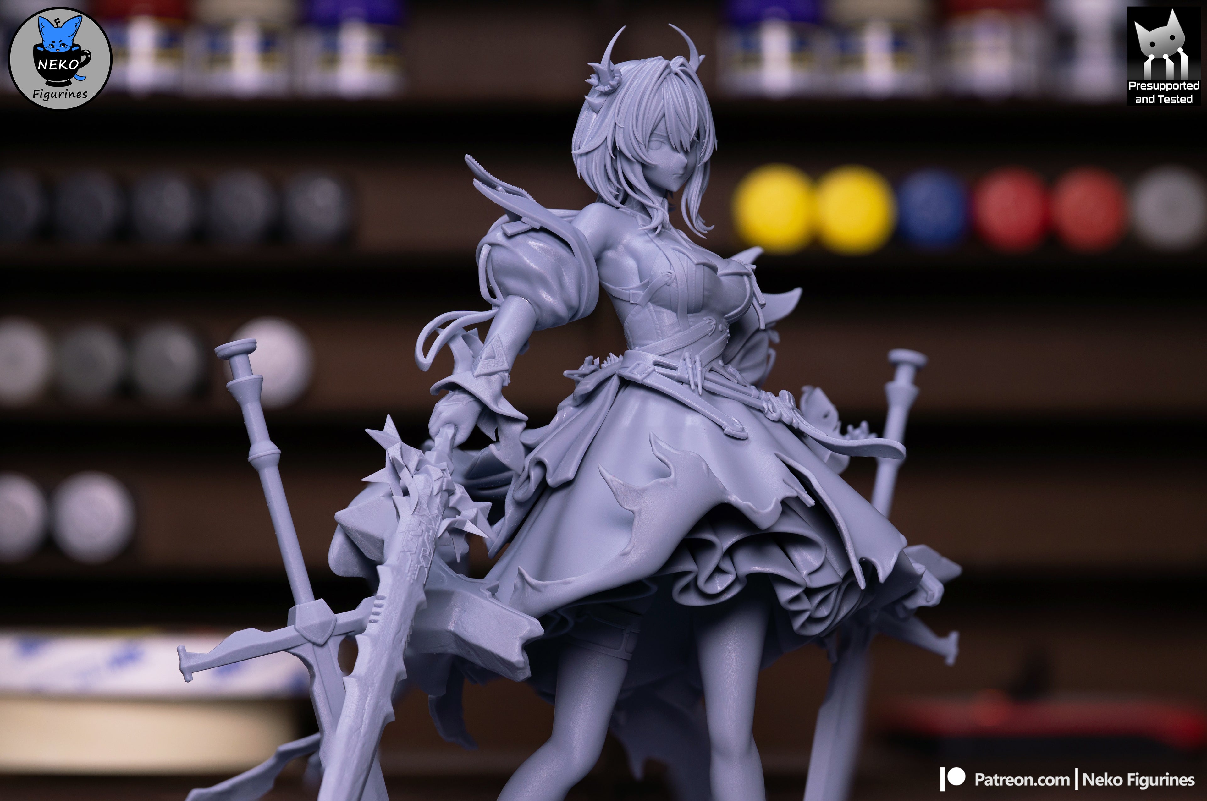 Crimson Inferno Slayer | 1/7 Unpainted Resin Kit Model