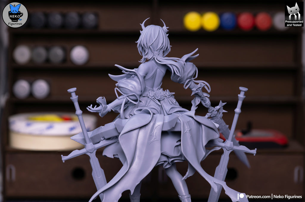 Crimson Inferno Slayer | 1/7 Unpainted Resin Kit Model