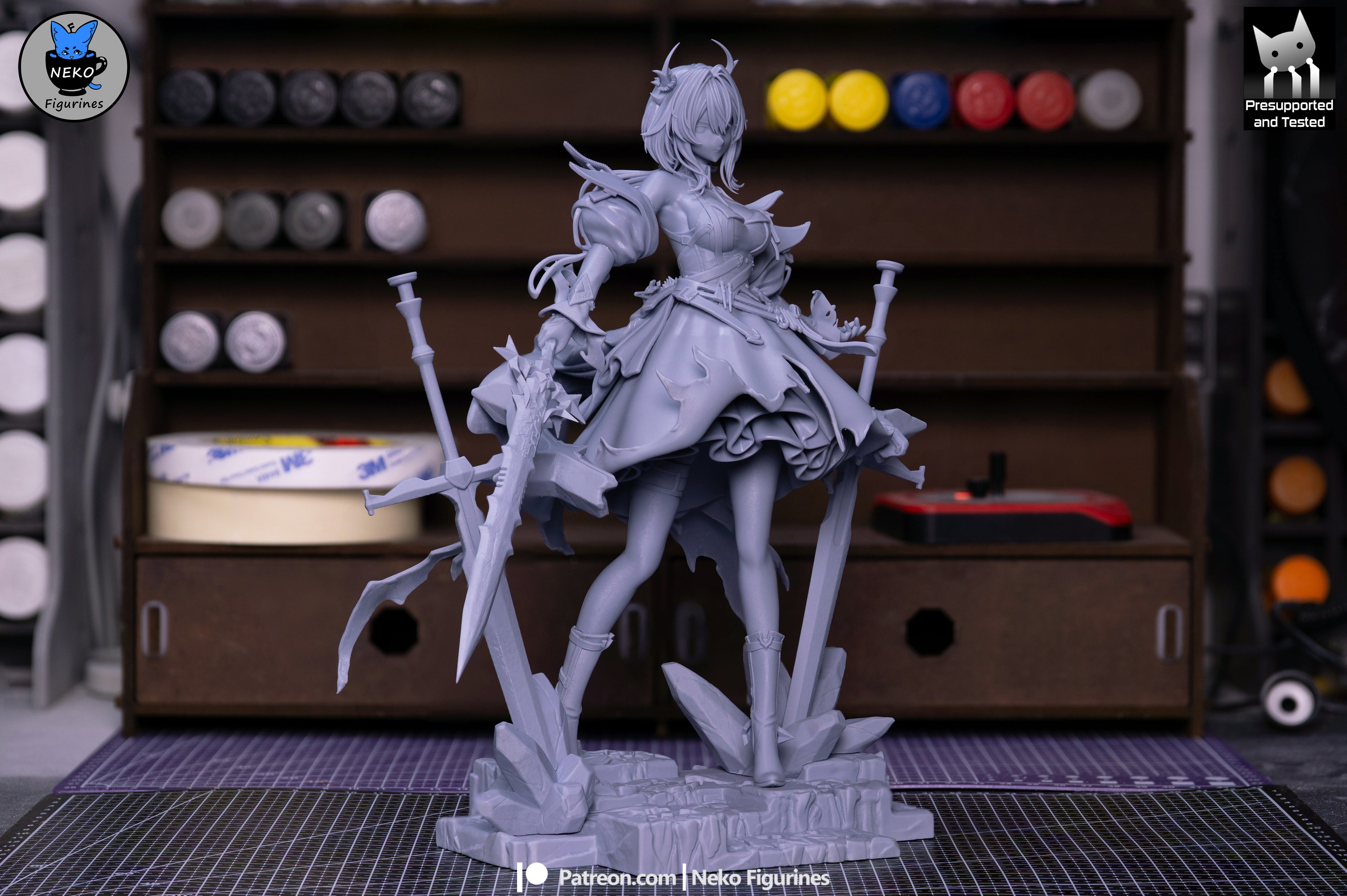 Crimson Inferno Slayer | 1/7 Unpainted Resin Kit Model