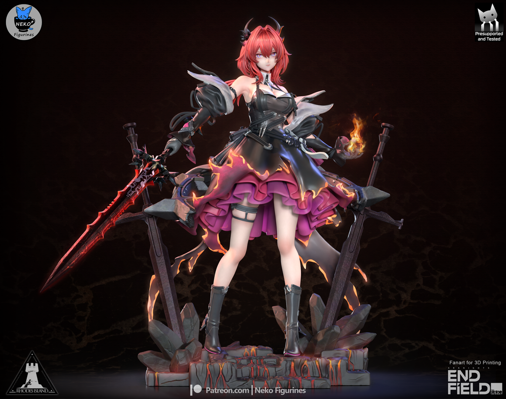 Crimson Inferno Slayer | 1/7 Unpainted Resin Kit Model