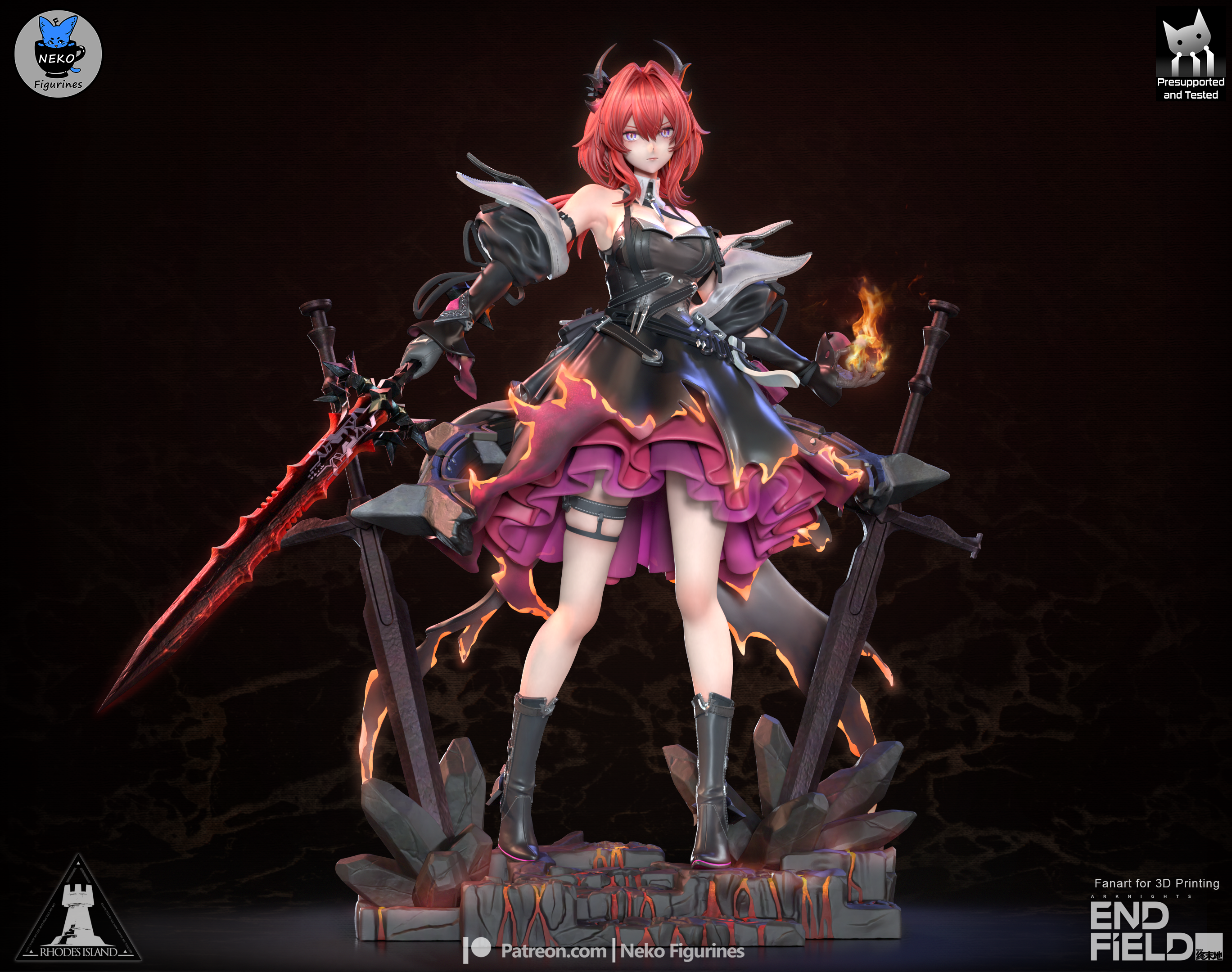 Crimson Inferno Slayer | 1/7 Unpainted Resin Kit Model