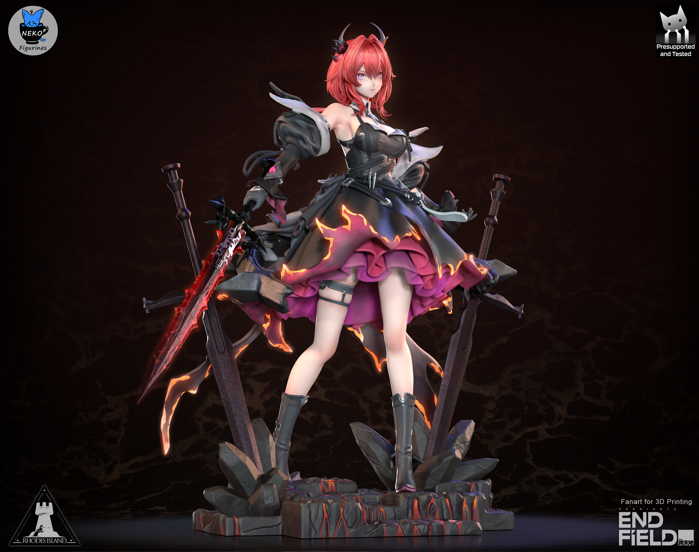 Crimson Inferno Slayer | 1/7 Unpainted Resin Kit Model