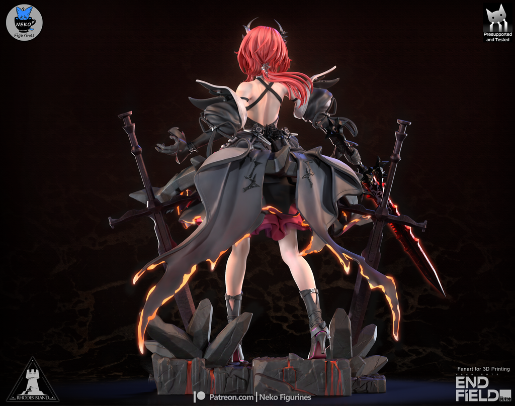 Crimson Inferno Slayer | 1/7 Unpainted Resin Kit Model