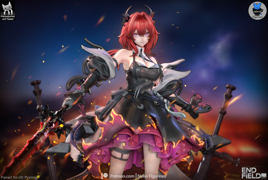 Crimson Inferno Slayer | 1/7 Unpainted Resin Kit Model