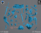 Crimson Inferno Slayer | 1/7 Unpainted Resin Kit Model