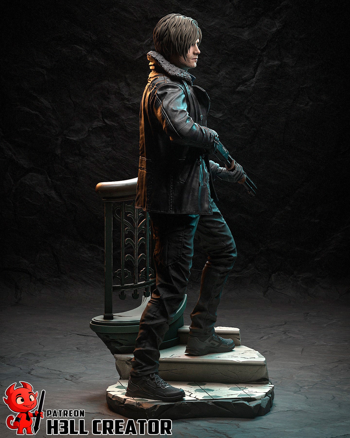 Ebonveil Gunwarden | 1/10 Unpainted Resin Kit Model