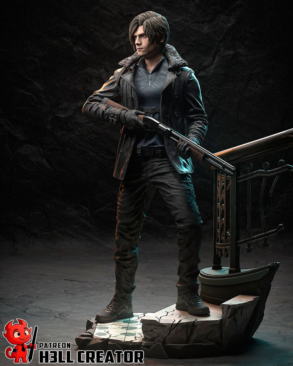 Ebonveil Gunwarden | 1/10 Unpainted Resin Kit Model