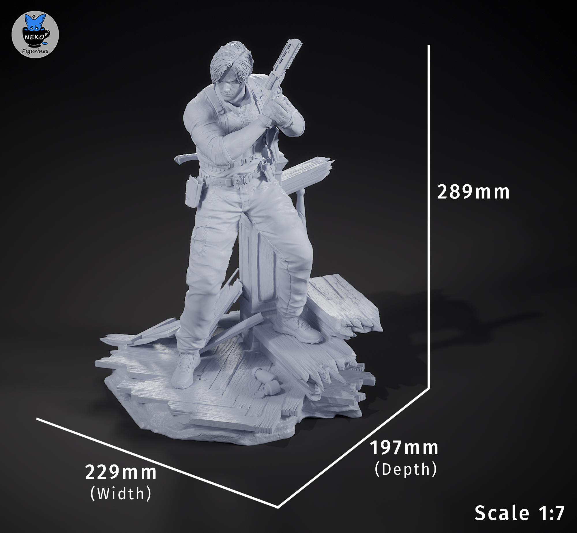 Ebony Vigil Warden | 1/7 Unpainted Resin Kit Model