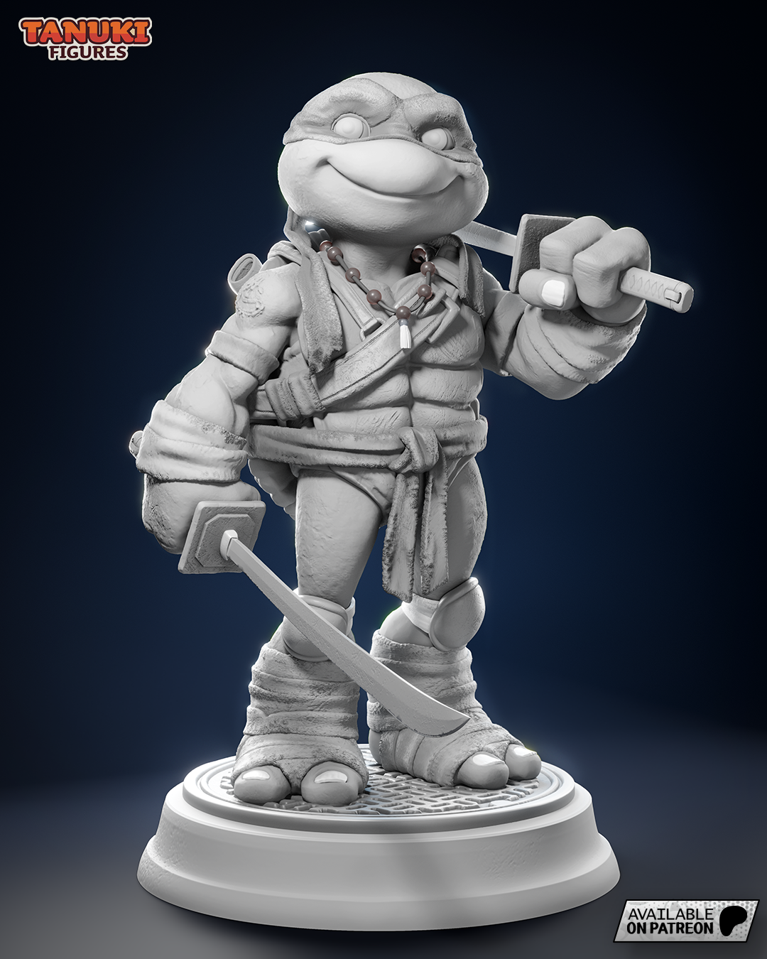 Sapphire Masked Blade Warden | 1/10 Unpainted Resin Kit Model