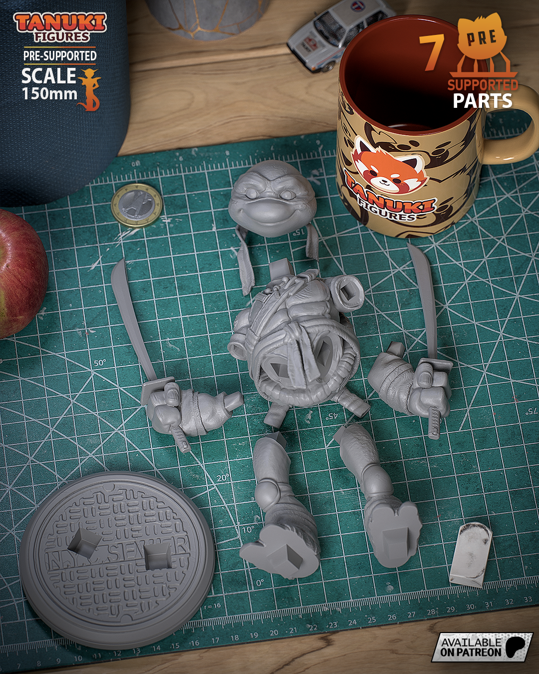 Sapphire Masked Blade Warden | 1/10 Unpainted Resin Kit Model