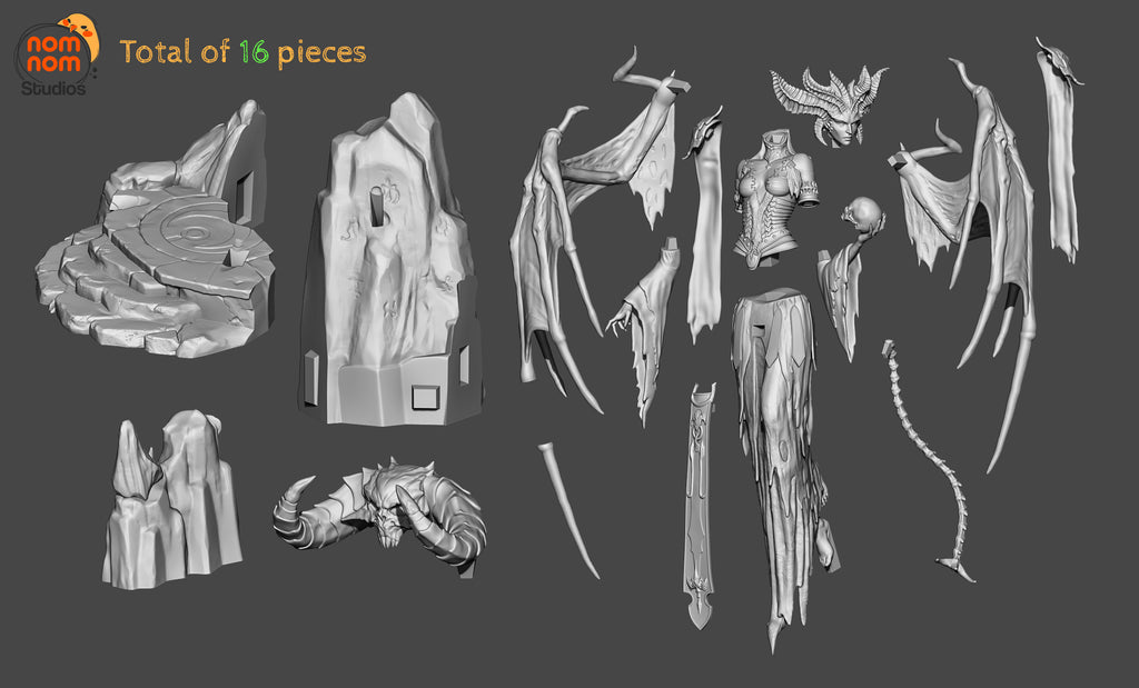 Abyssal Horned Sovereign | 1/10 Unpainted Resin Kit Model
