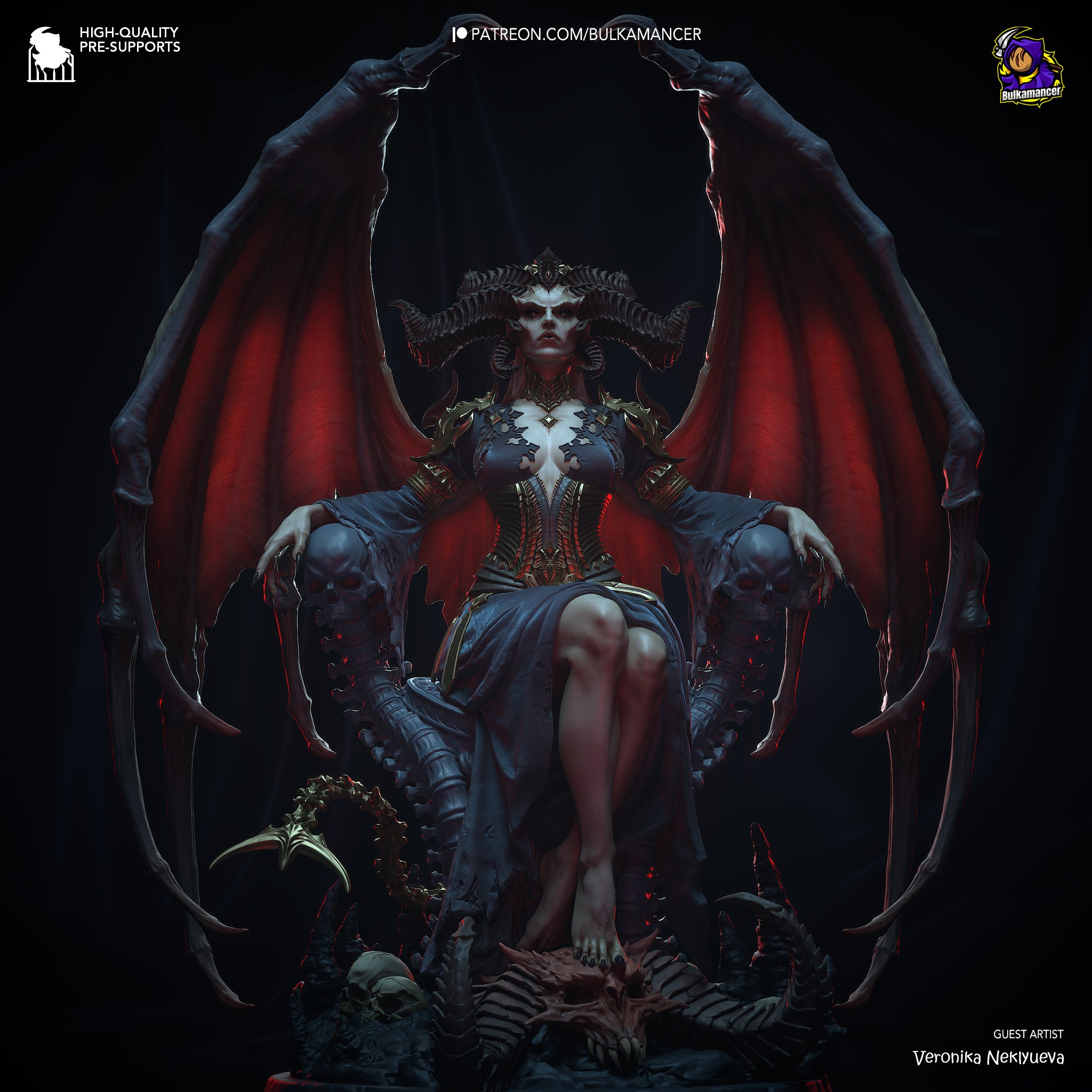 Crimson Abyss Matriarch | 1/8 Unpainted Resin Kit Model