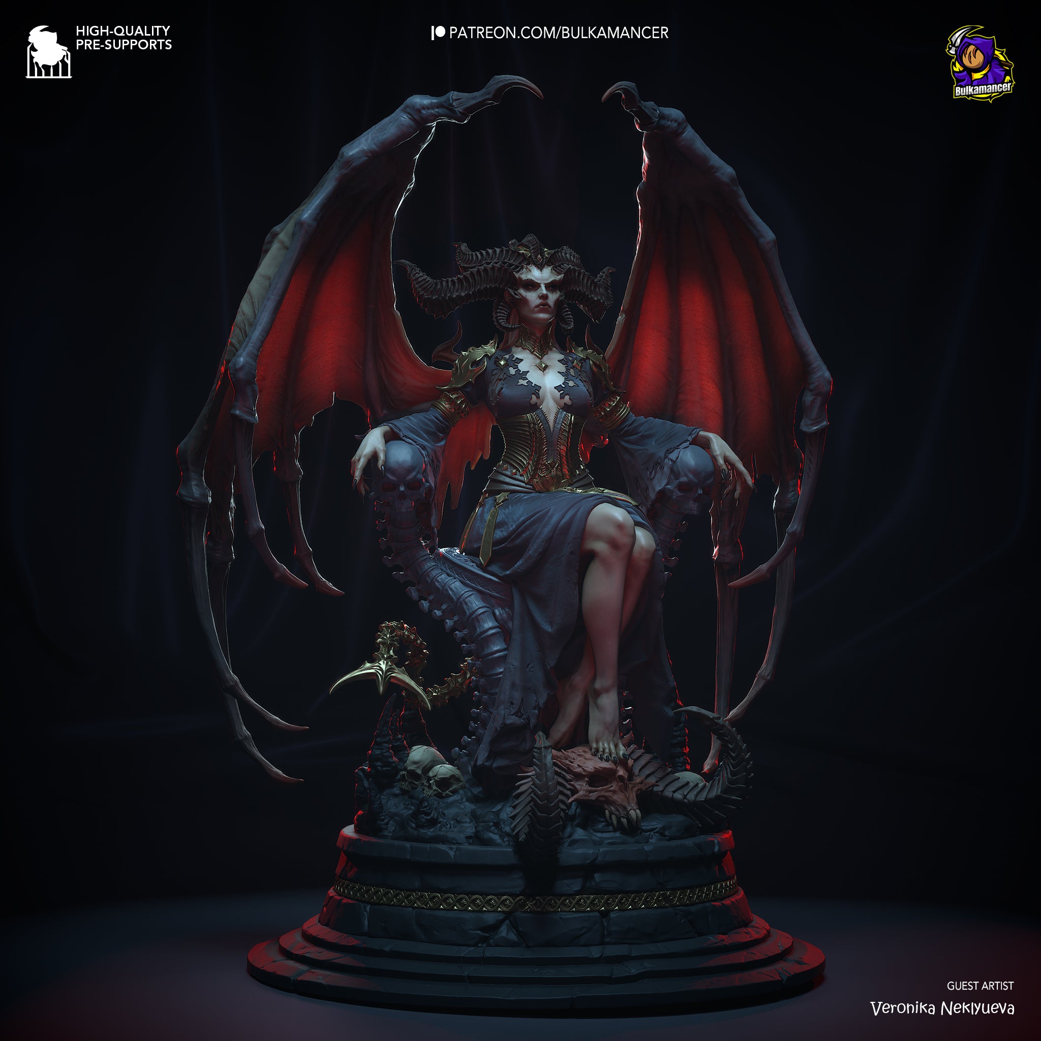 Crimson Abyss Matriarch | 1/8 Unpainted Resin Kit Model
