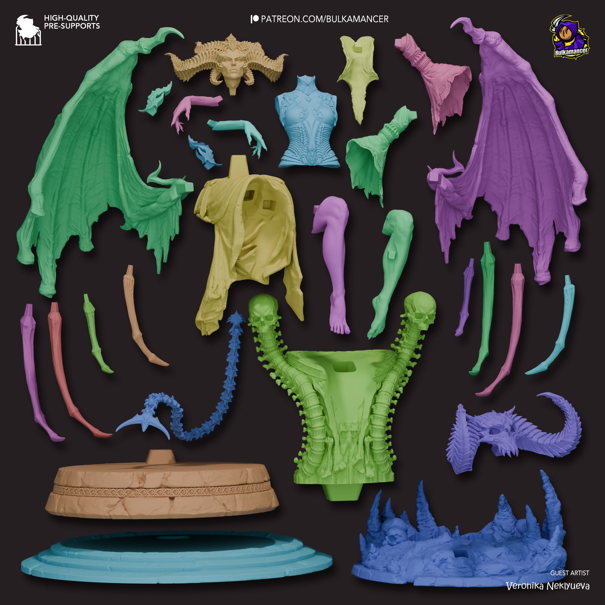 Crimson Abyss Matriarch | 1/8 Unpainted Resin Kit Model