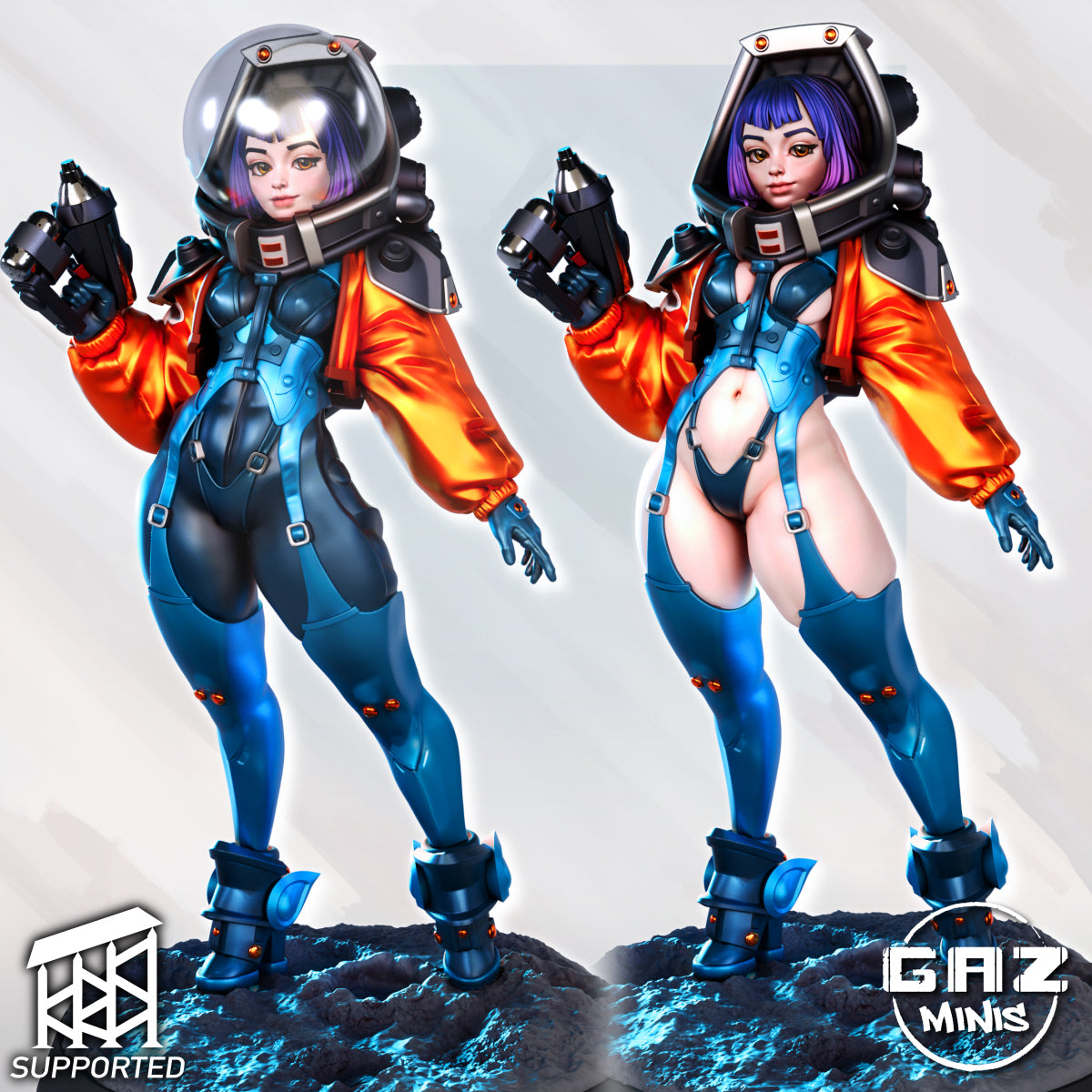 Astro Veil Sentinel | 32mm & 75mm Unpainted Resin Kit Model