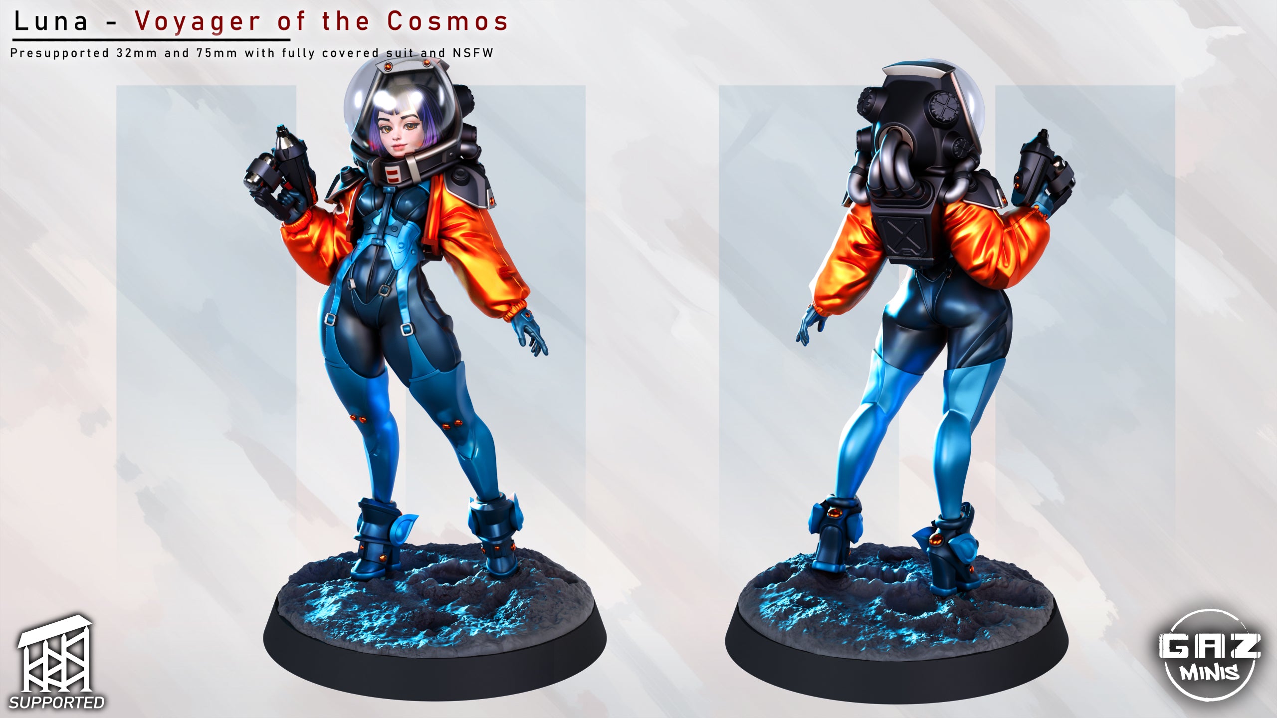 Astro Veil Sentinel | 32mm & 75mm Unpainted Resin Kit Model