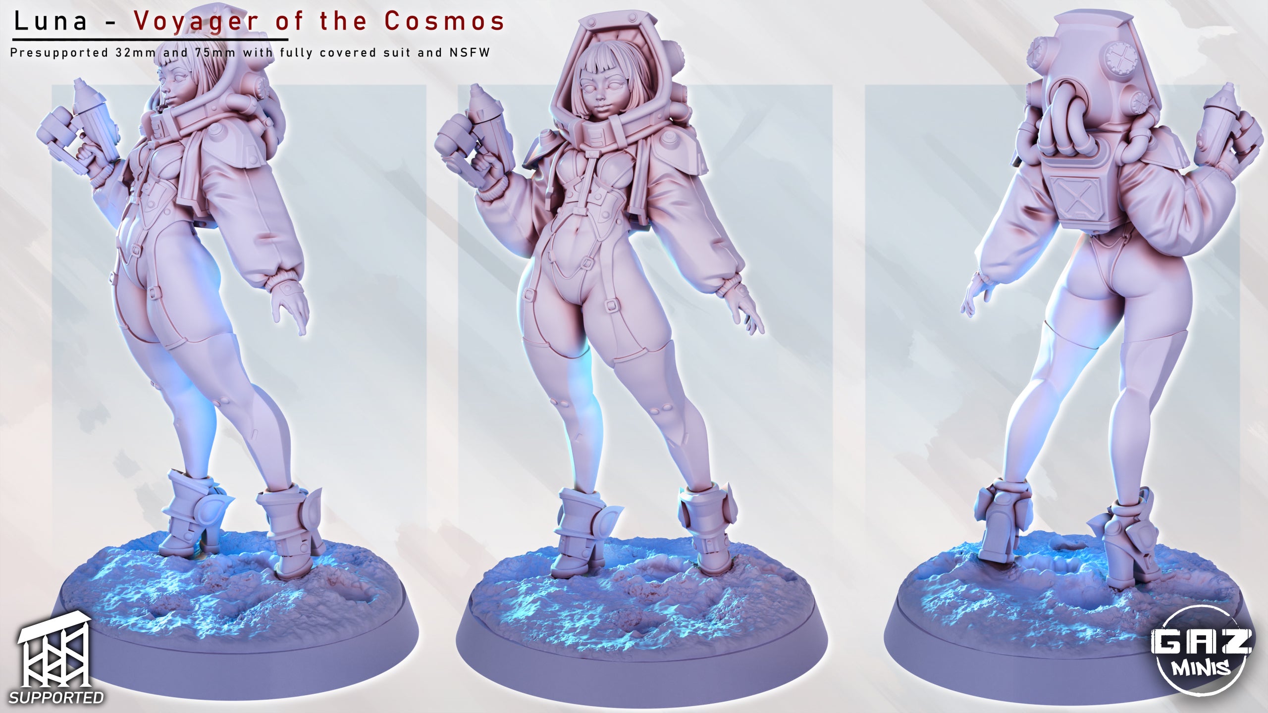 Astro Veil Sentinel | 32mm & 75mm Unpainted Resin Kit Model
