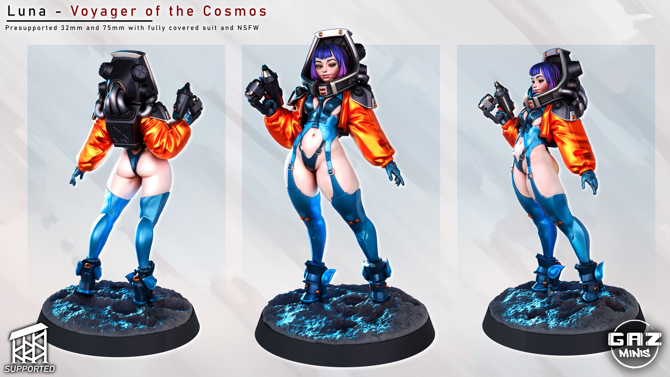 Astro Veil Sentinel | 32mm & 75mm Unpainted Resin Kit Model