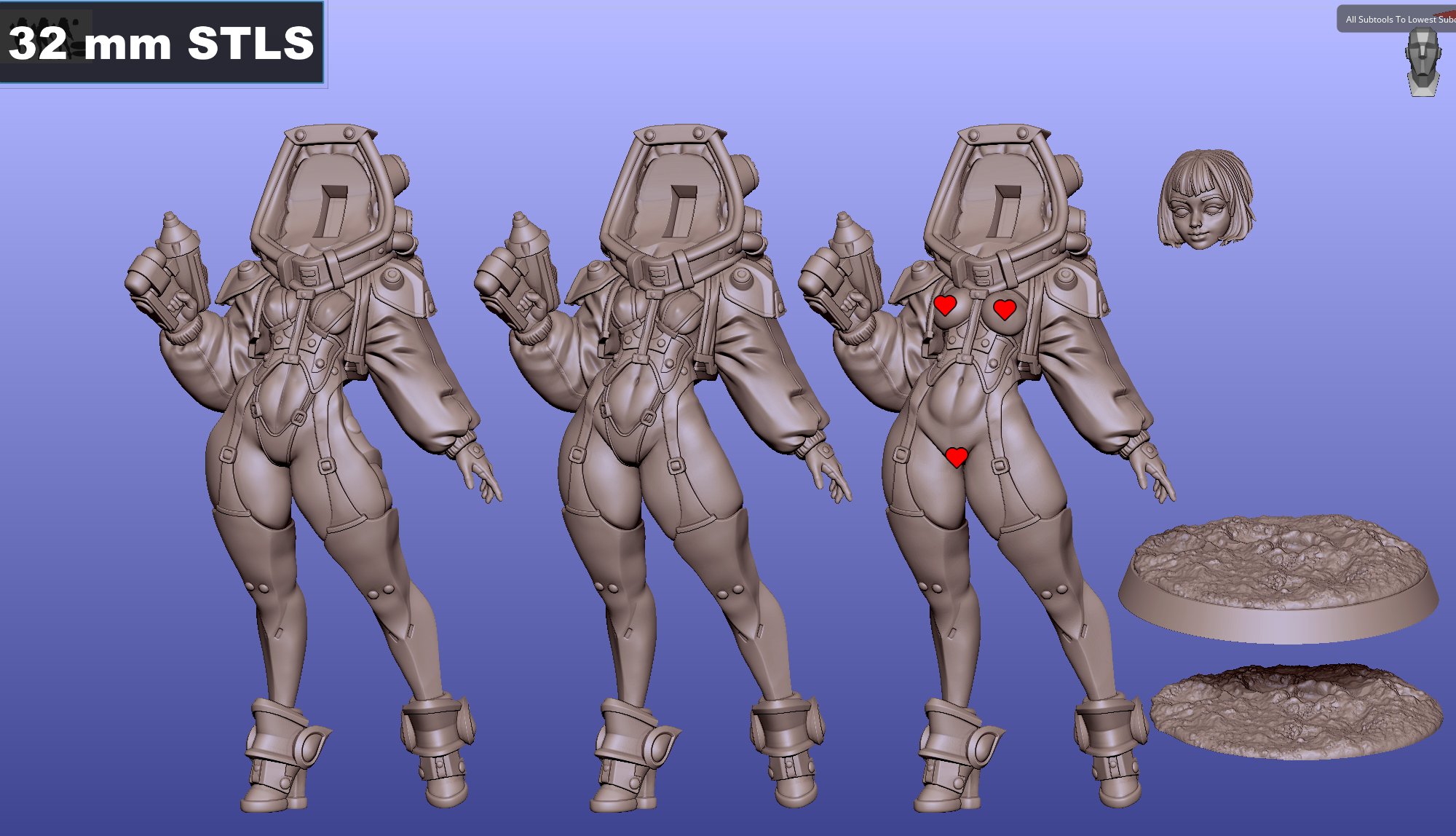 Astro Veil Sentinel | 32mm & 75mm Unpainted Resin Kit Model