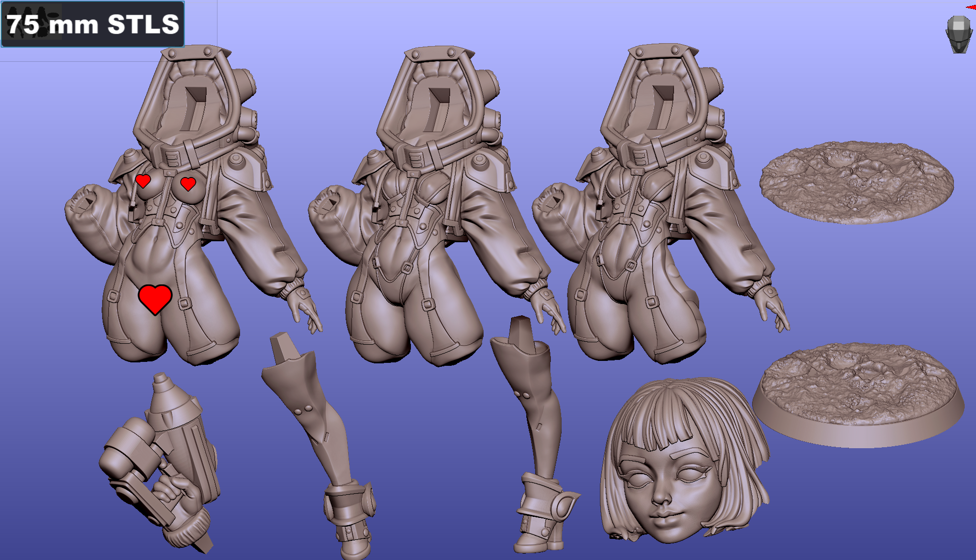 Astro Veil Sentinel | 32mm & 75mm Unpainted Resin Kit Model