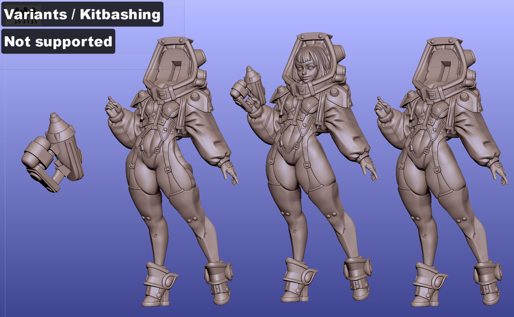 Astro Veil Sentinel | 32mm & 75mm Unpainted Resin Kit Model
