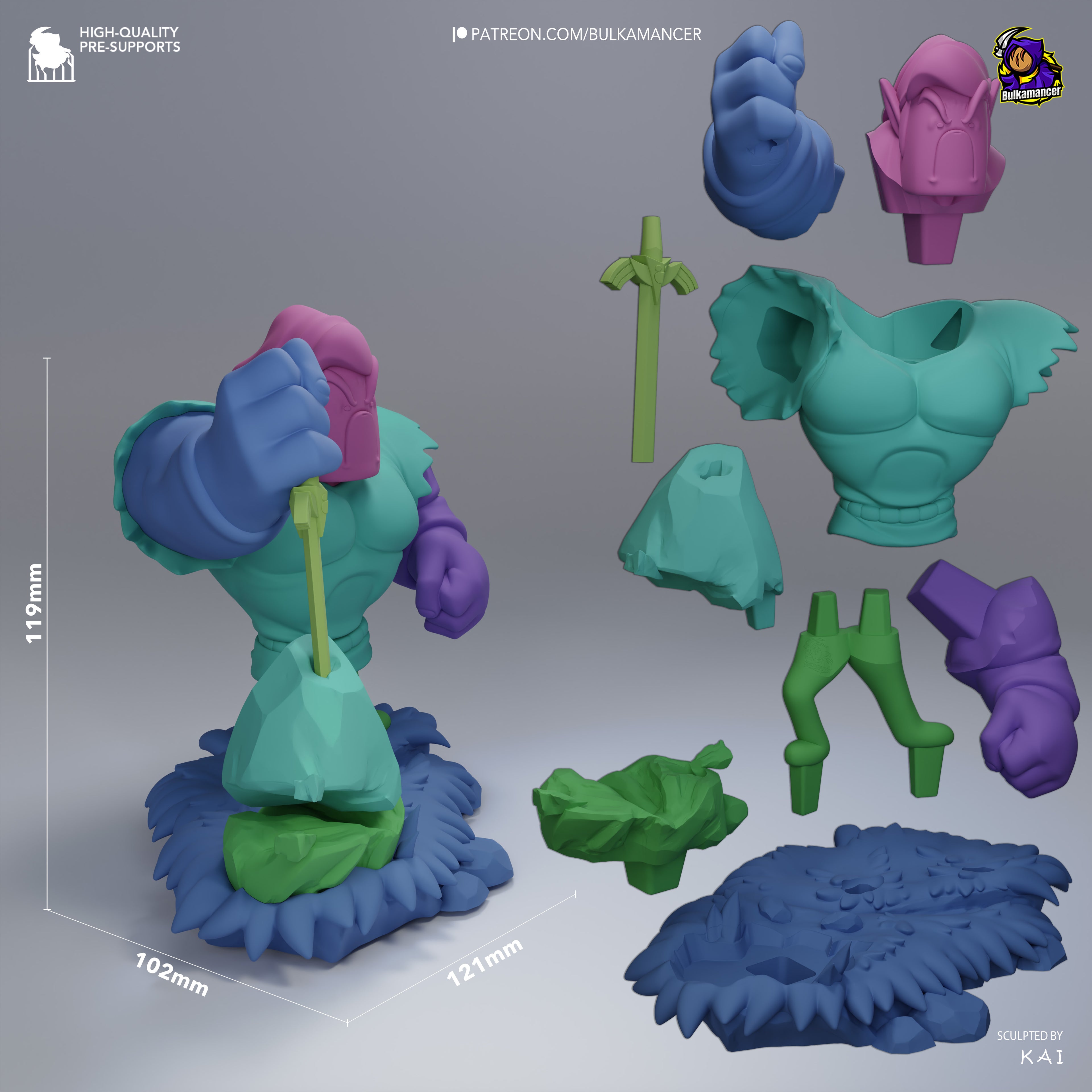 Chibi Heroic Elf | Chiibi Unpainted Resin Figure