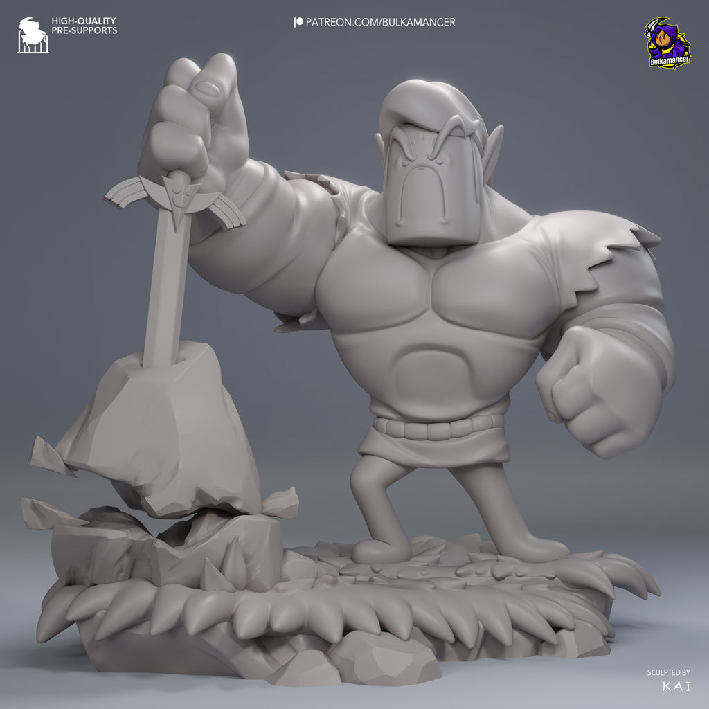 Chibi Heroic Elf | Chiibi Unpainted Resin Figure