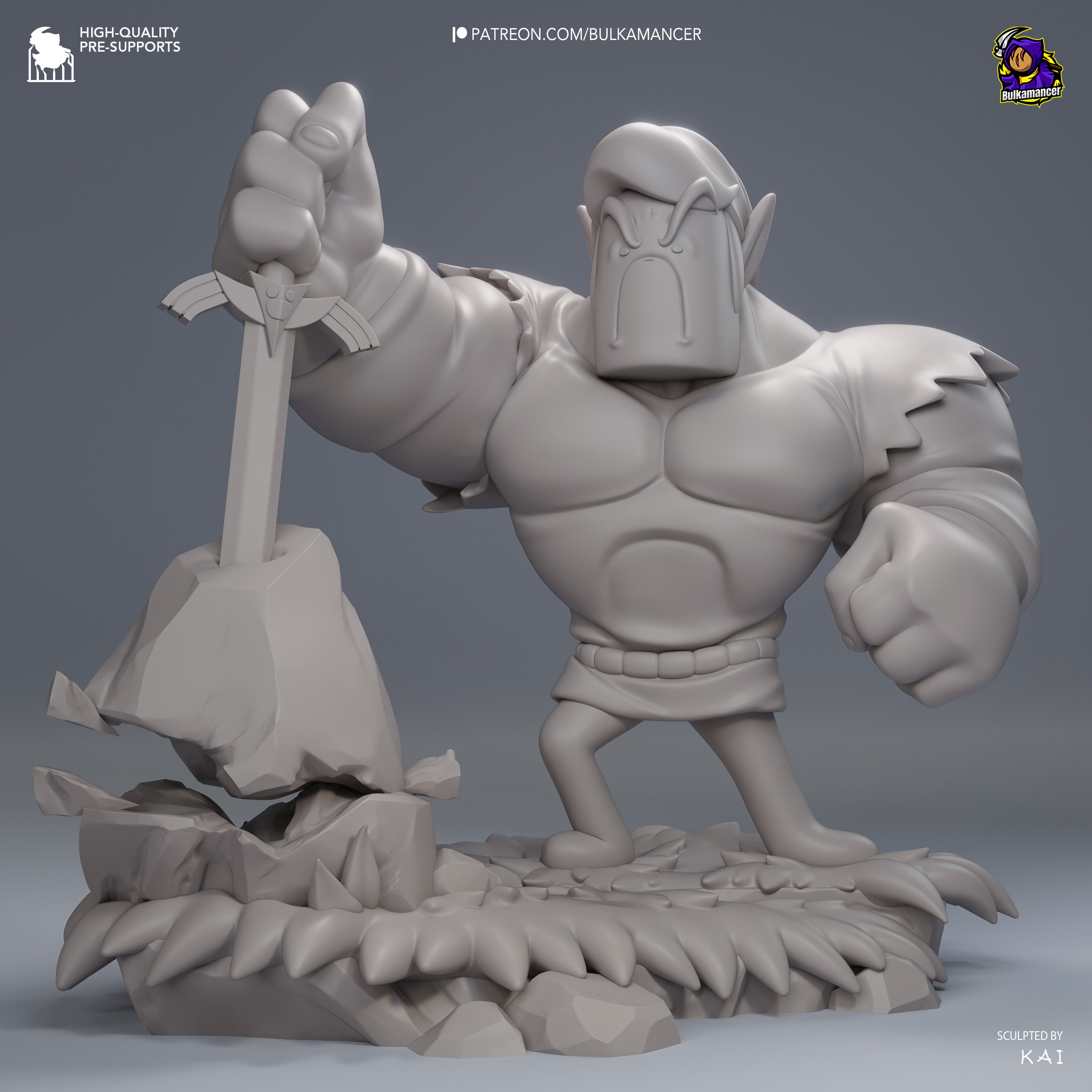 Chibi Heroic Elf | Chiibi Unpainted Resin Figure