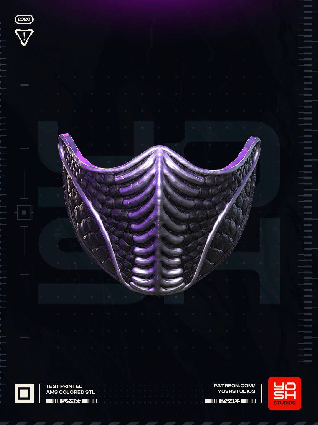 Shadow Veil Mask | Made To Fit Full Color FDM Model