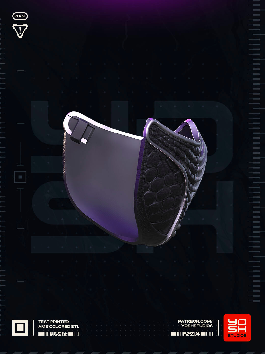 Shadow Veil Mask | Made To Fit Full Color FDM Model