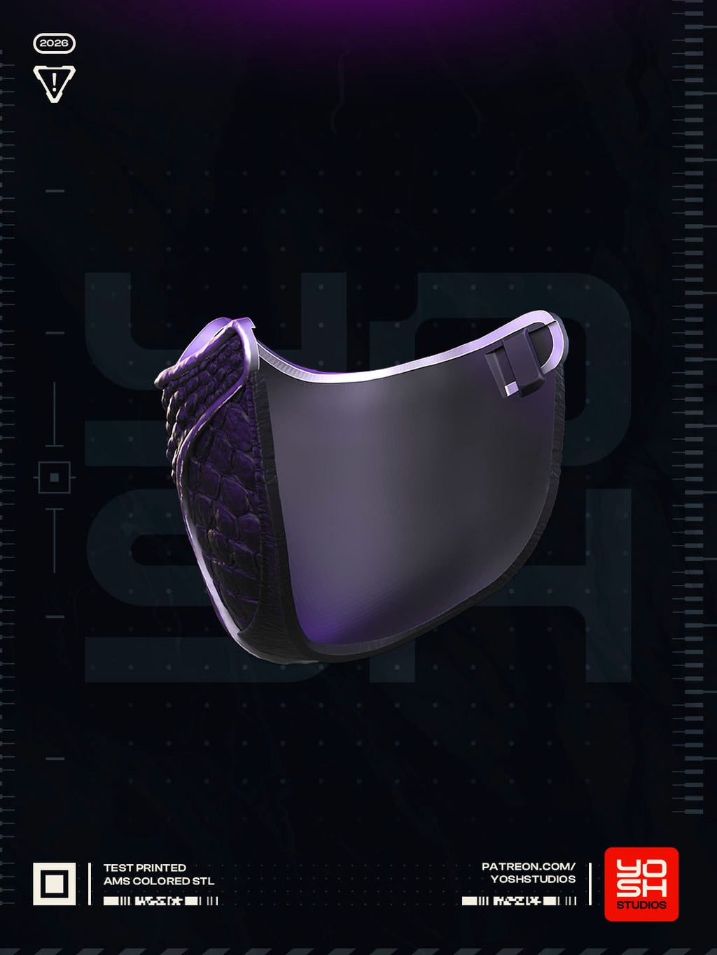 Shadow Veil Mask | Made To Fit Full Color FDM Model
