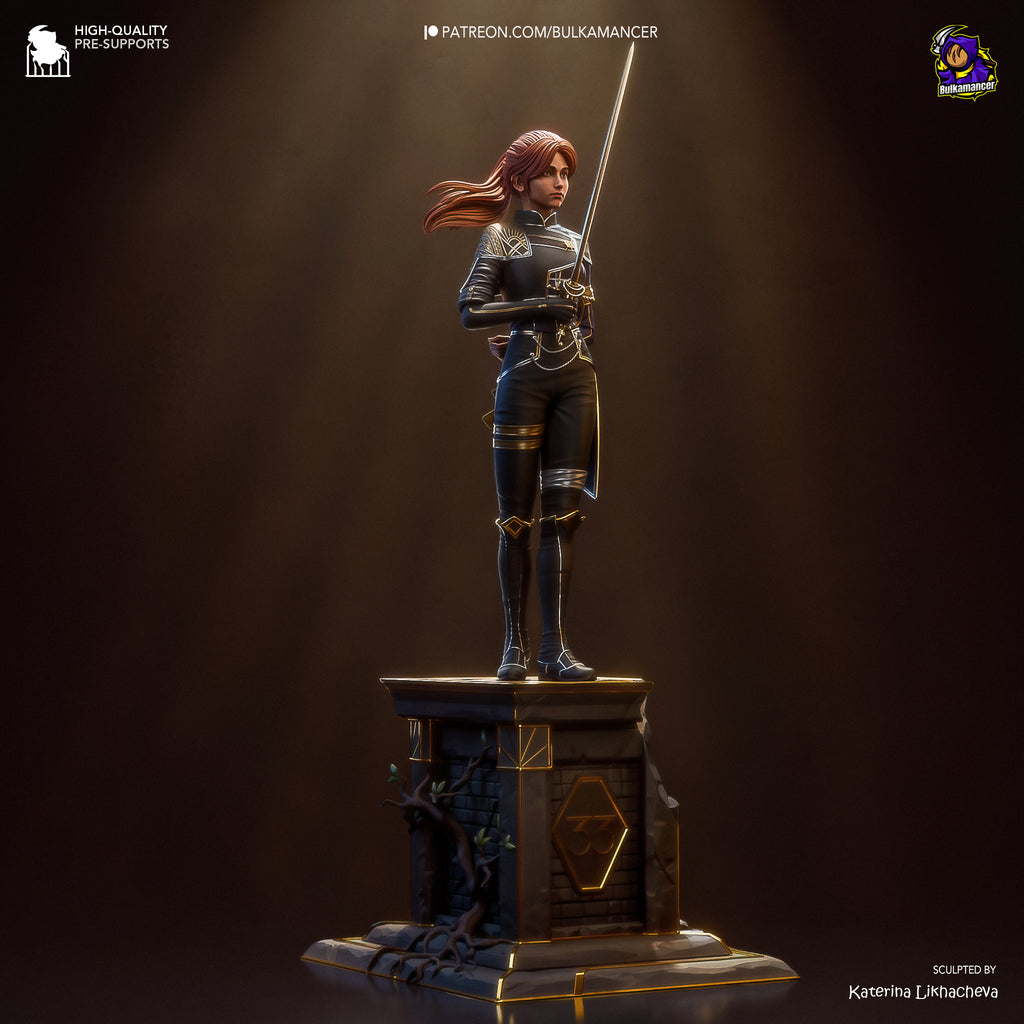 Crimson Oath Knightess | 1/8 Unpainted Resin Kit Model