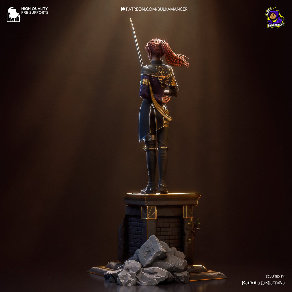 Crimson Oath Knightess | 1/8 Unpainted Resin Kit Model