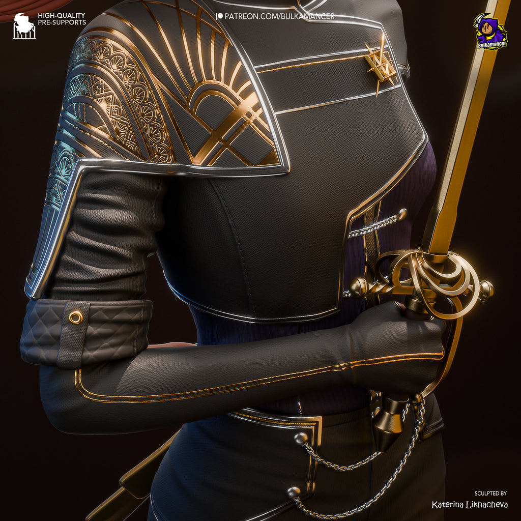 Crimson Oath Knightess | 1/8 Unpainted Resin Kit Model