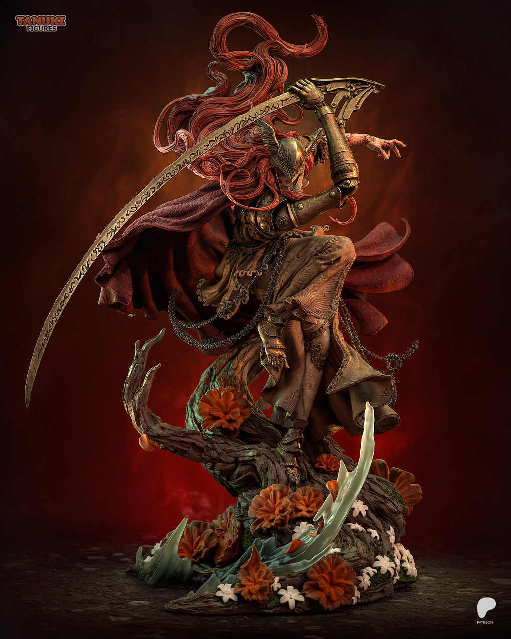Crimson Scythe Valkyrie | 1/6 Unpainted Resin Kit Model
