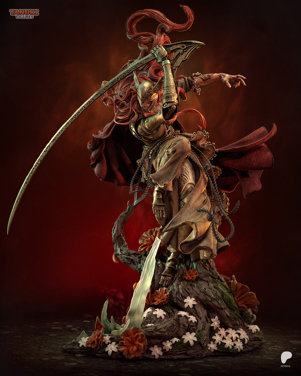 Crimson Scythe Valkyrie | 1/6 Unpainted Resin Kit Model