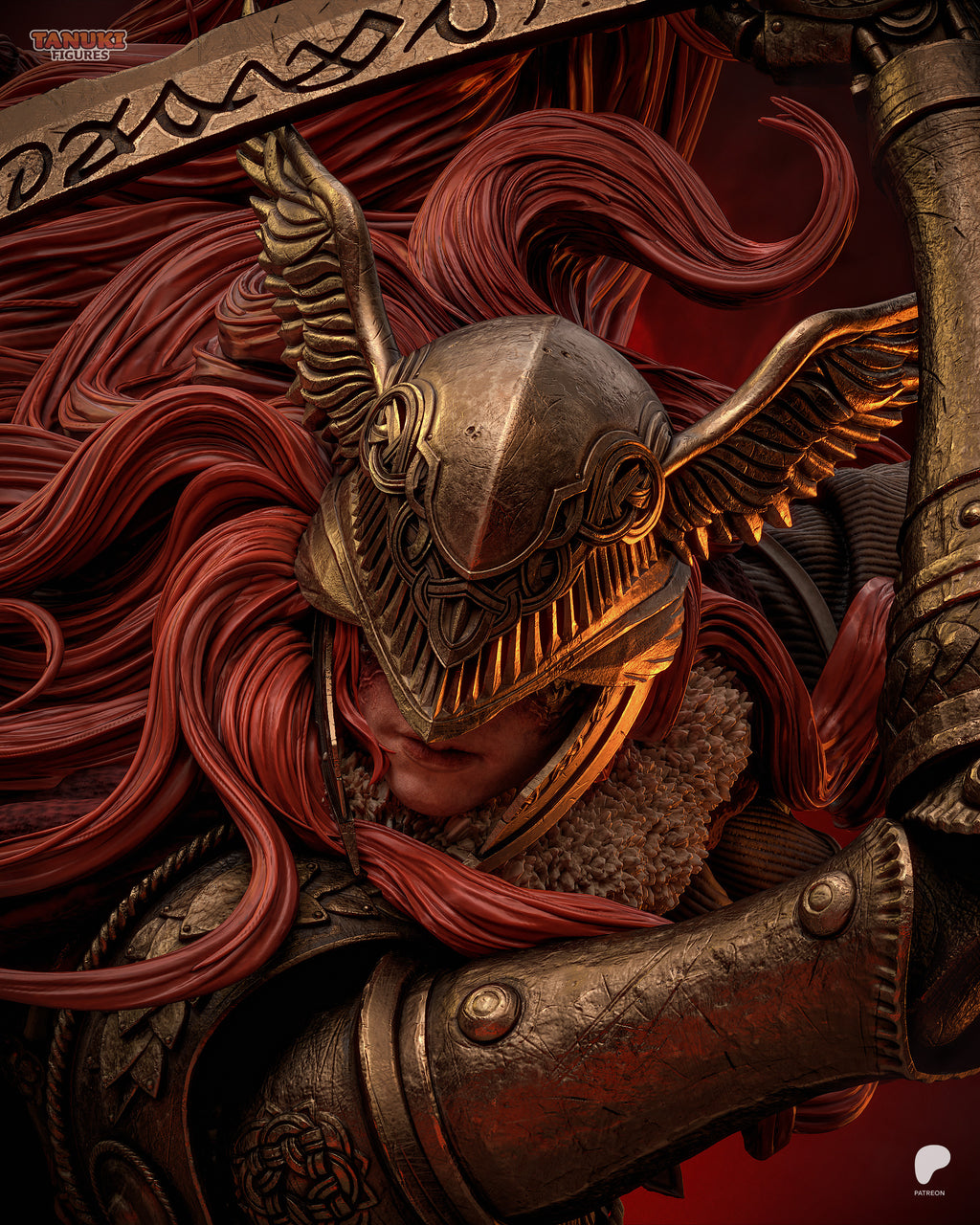 Crimson Scythe Valkyrie | 1/6 Unpainted Resin Kit Model