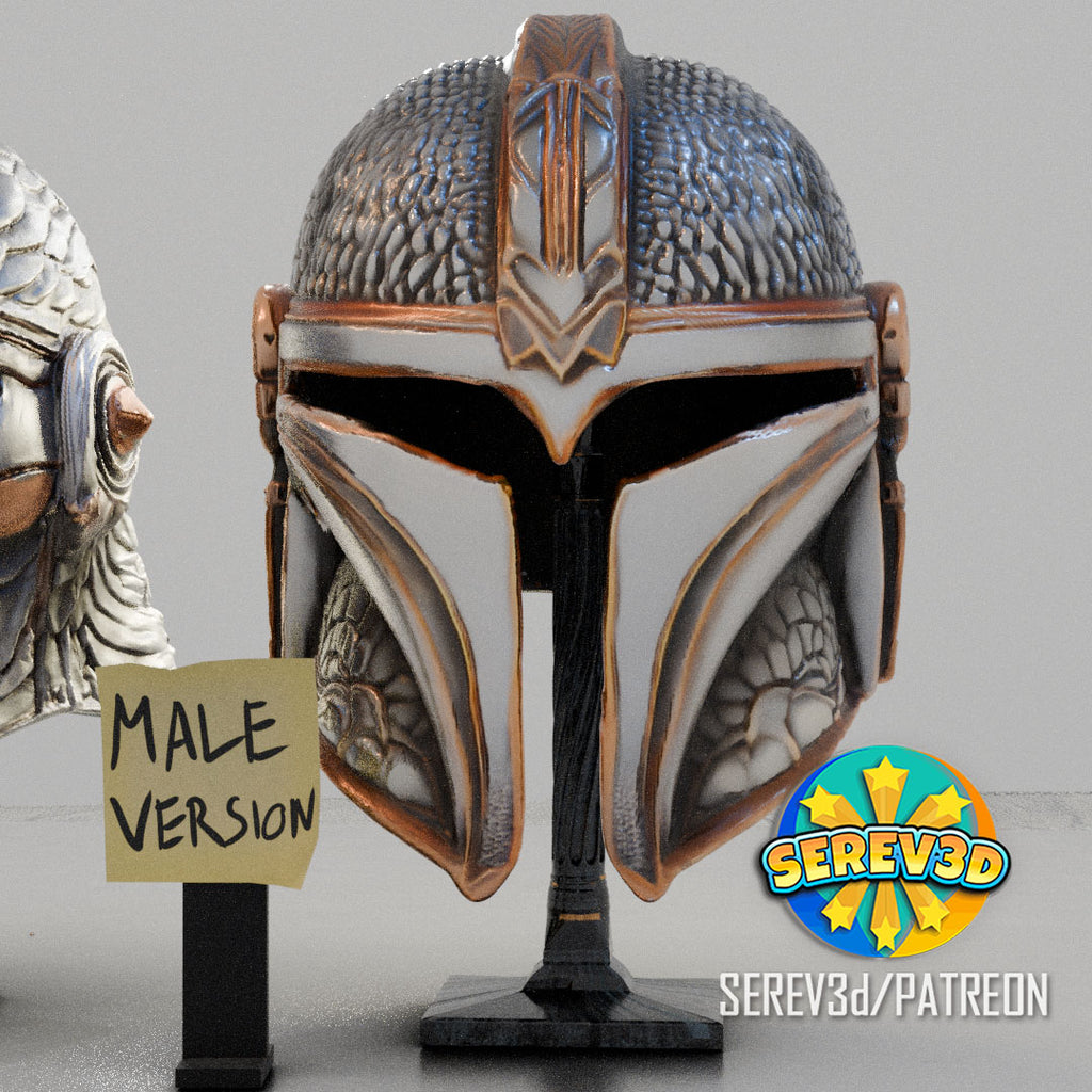 Dragonscale Battle Helm (Kitty Version available) | Made To Fit Full Color FDM Model