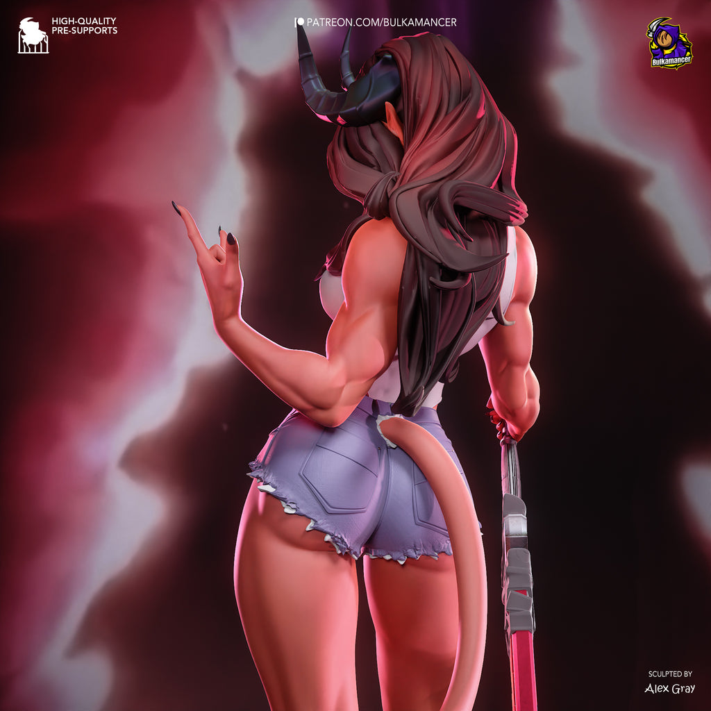 Crimson Demoness Fury | 1/8 Unpainted Resin Kit Model
