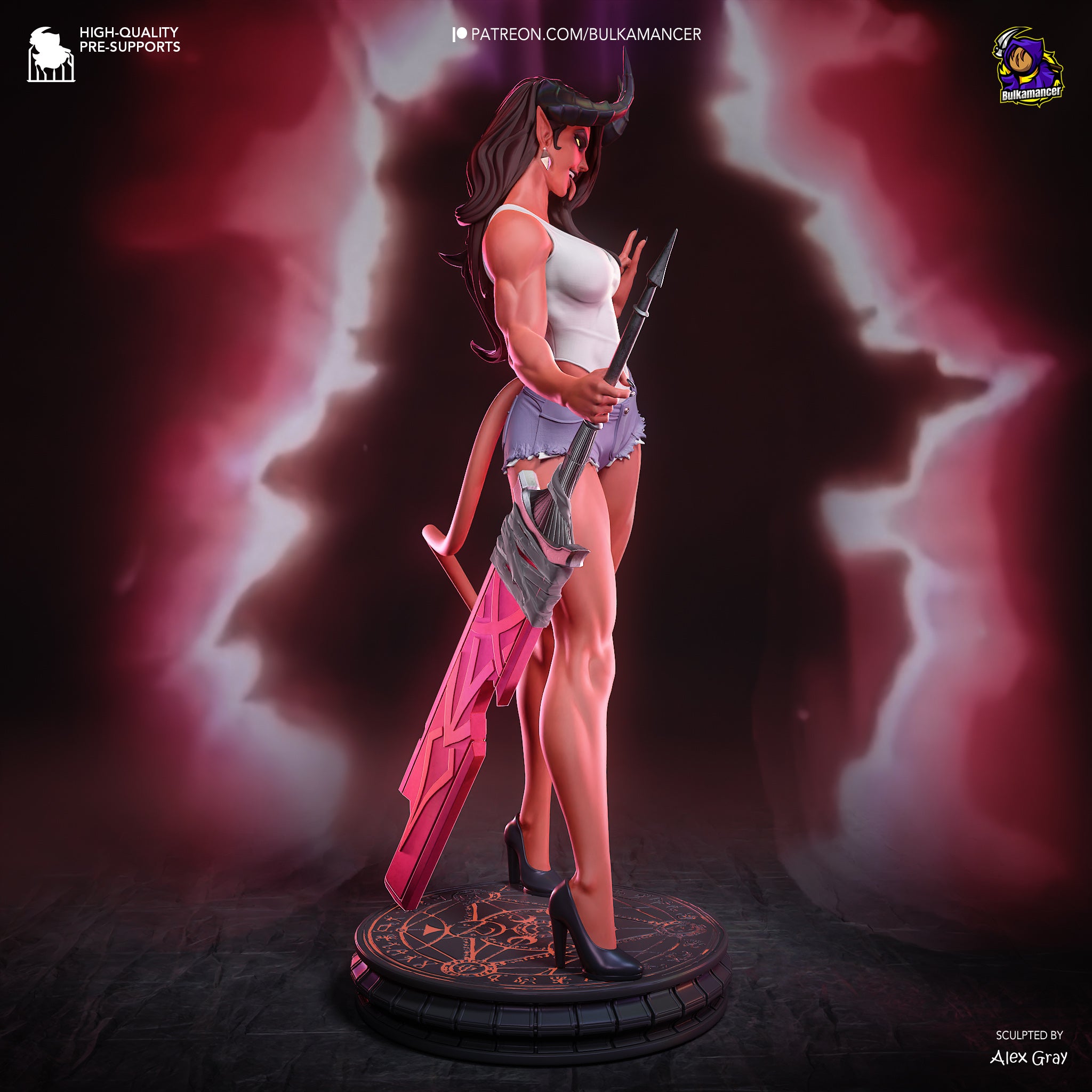 Crimson Demoness Fury | 1/8 Unpainted Resin Kit Model