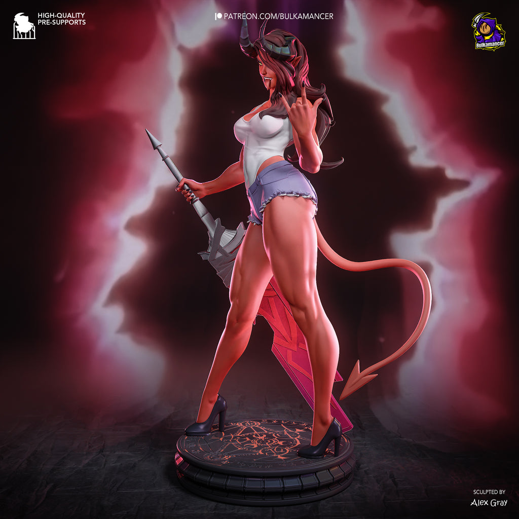 Crimson Demoness Fury | 1/8 Unpainted Resin Kit Model